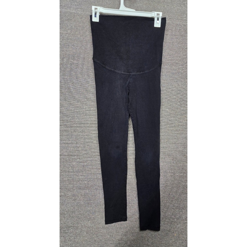 2 H&M Mama Maternity Leggings Black Over Belly Size S Small Jersey Knit